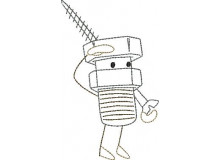 Stickserie - Ritter Schraube Doodle 9
